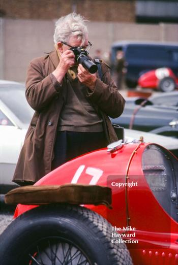 A Maserati 8CM of W Black gets a close-up, VSCC Donington May 1979
