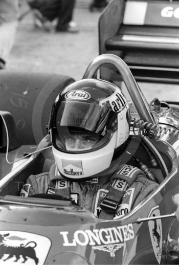 Stefan Johansson, Ferrari 156, in the pits at Brands Hatch, 1985 European Grand Prix.
