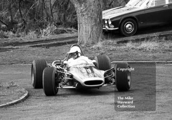 Peter Blankstone driving a Brabham at the 14th National Loton Park Speed Hill Climb, Shropshire, April 27, 1969.
