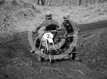 N Thompson, Wasp 650, ACU British Scramble Sidecar Drivers Championship, Hawkstone Park, 1969.