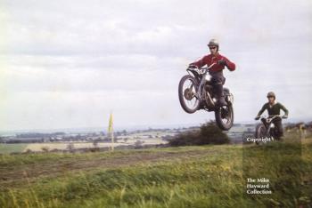 Motorcycle scramble at Spout Farm, Malinslee, Telford, Shropshire between 1962-1965.