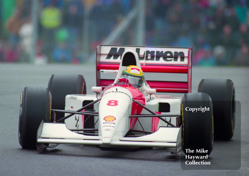 Winner Ayrton Senna, McLaren MP4/8, Donington Park, European Grand Prix 1993.
