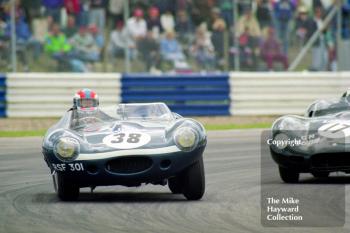 John Harper, D-Type Jaguar (RSF 301), 1993 Labatts World Endurance 1950's Sports Car Race, 1993 British Grand Prix, Silverstone.
