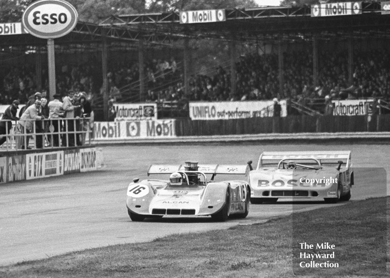 Howden Ganley, Rubery Owen Canada BRM P167 Chevrolet 8.1, and Willi Kauhsen, Porsche 917/10, Silverstone, Super Sports 200 1972.