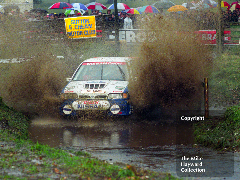 Tommi Makinen/Seppo Harjanne, Nissan Sunny GTI-R (J6 NME), Nissan Motorsport Europe, 1992 RAC Rally, Weston Park