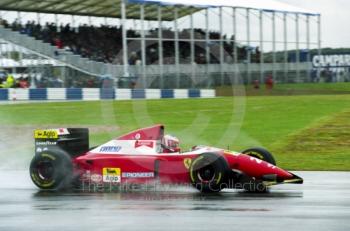 Gerhard Berger, Ferrari F93A V12, Silverstone, British Grand Prix 1993.
