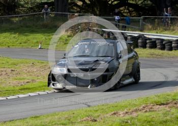 Donald McCaskill, Mitsubishi Lancer Evo, Hagley and District Light Car Club meeting, Loton Park Hill Climb, September 2013.