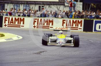 Nigel Mansell, Canon Williams FW11B, British Grand Prix, Silverstone, 1987.
