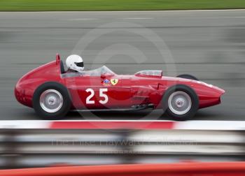 Tony Smith, 1960 Ferrari Dino, at Woodcote Corner, HGPCA Front Engine Grand Prix Cars, Silverstone Classic, 2010