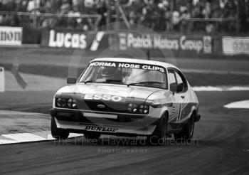 Jonathan Buncombe, Equipe Esso Ford Capri, British Touring Car Championship round, 1981 British Grand Prix, Silverstone.
