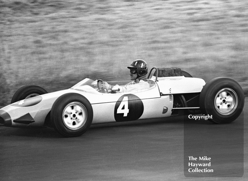 Graham Hill, John Coombs Brabham BT10, Oulton Park Gold Cup meeting, 1964.