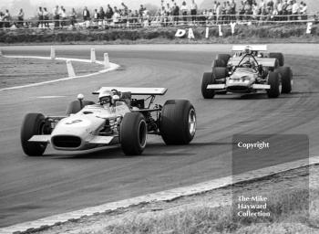 Willie Forbes, Lola T142, and David Prophet, McLaren M10B Chevrolet, 1970 Martini International Trophy, Silverstone
